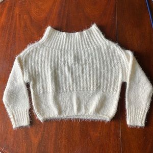 Wide neck, cropped sweater